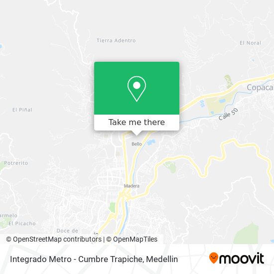 Mapa de Integrado Metro - Cumbre Trapiche
