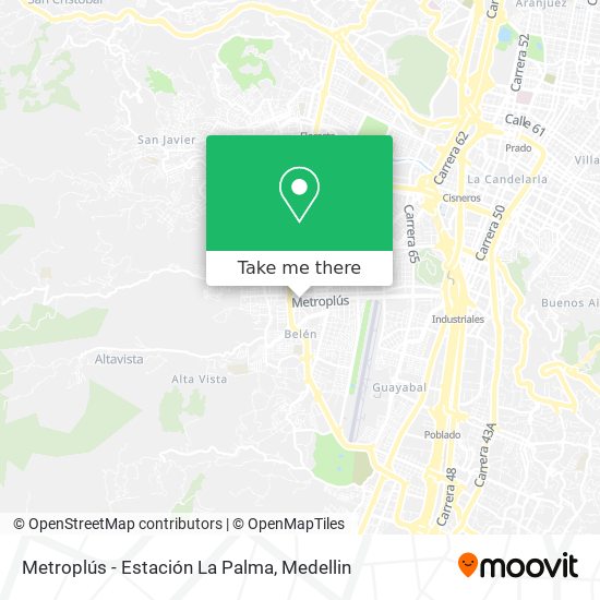 Metroplús - Estación La Palma map