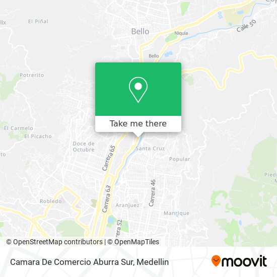 Camara De Comercio Aburra Sur map