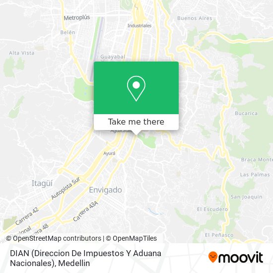 DIAN (Direccion De Impuestos Y Aduana Nacionales) map