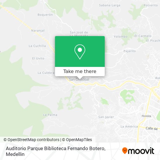 Mapa de Auditorio Parque Biblioteca Fernando Botero