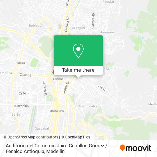 Auditorio del Comercio Jairo Ceballos Gómez / Fenalco Antioquia map