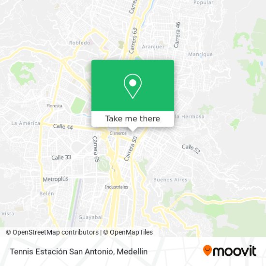 Tennis Estación San Antonio map