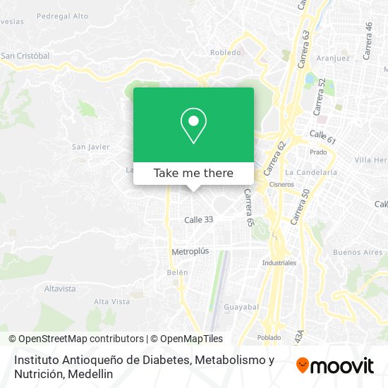 Instituto Antioqueño de Diabetes, Metabolismo y Nutrición map