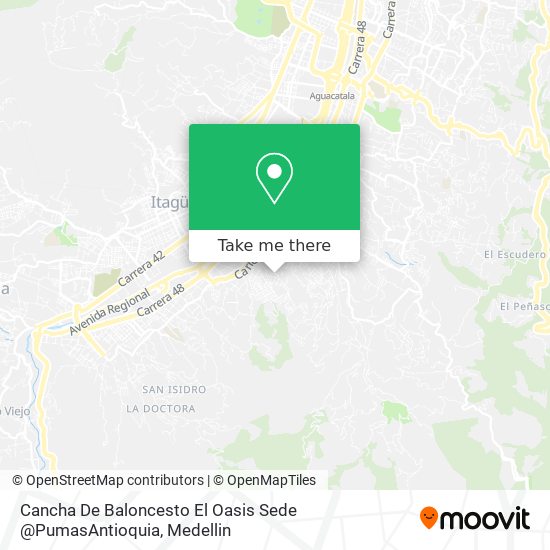 Mapa de Cancha De Baloncesto El Oasis Sede @PumasAntioquia