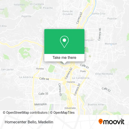 Homecenter Bello map