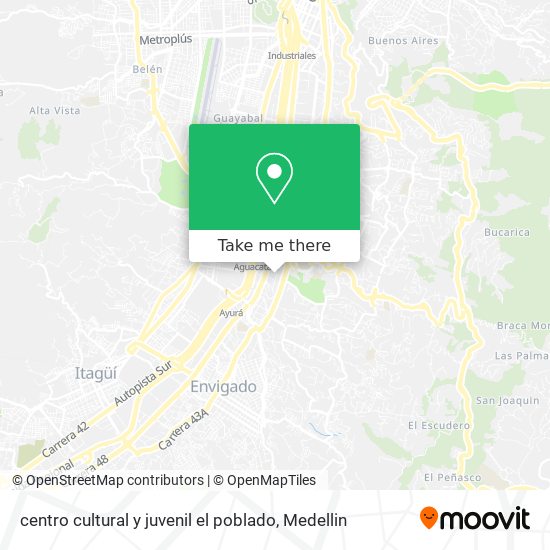 Mapa de centro cultural y juvenil el poblado