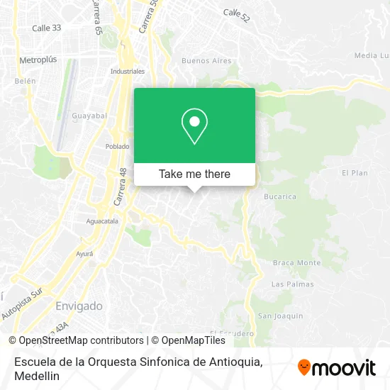 Escuela de la Orquesta Sinfonica de Antioquia map