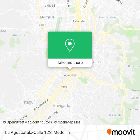 La Aguacatala-Calle 12S map