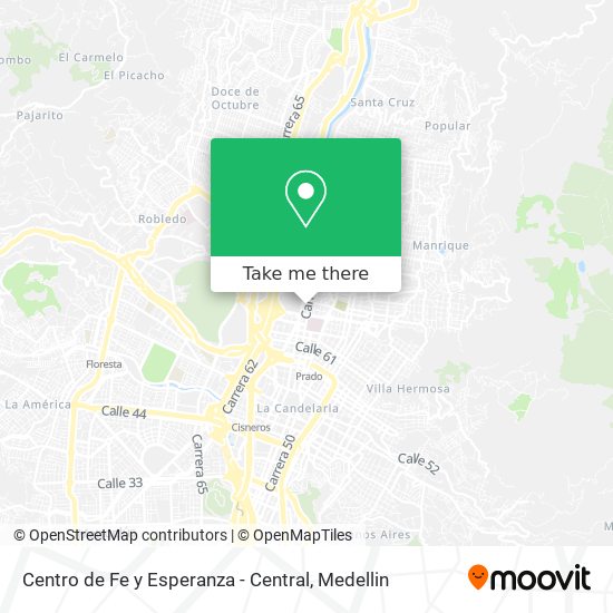 Mapa de Centro de Fe y Esperanza - Central