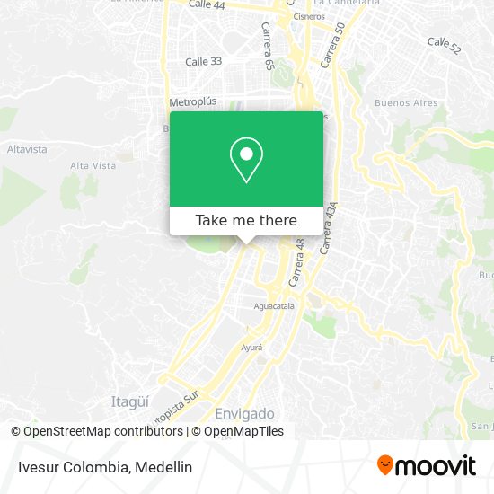 Ivesur Colombia map