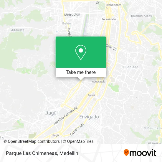 Parque Las Chimeneas map