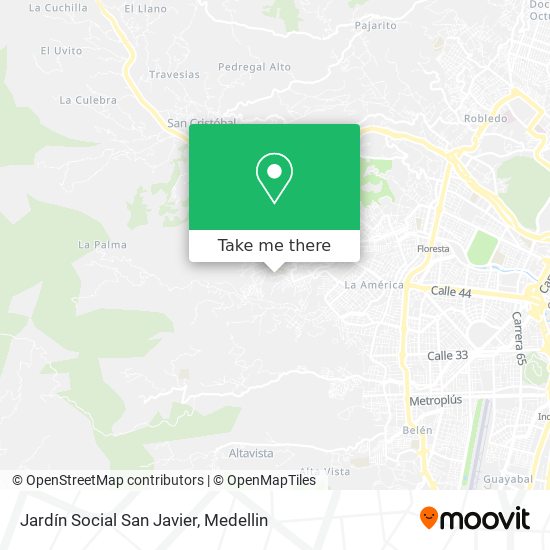 Jardín Social San Javier map