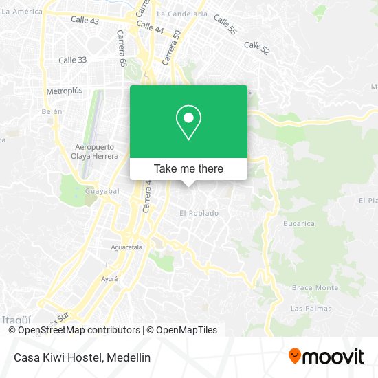 Mapa de Casa Kiwi Hostel
