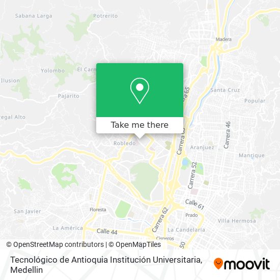 Tecnológico de Antioquia Institución Universitaria map