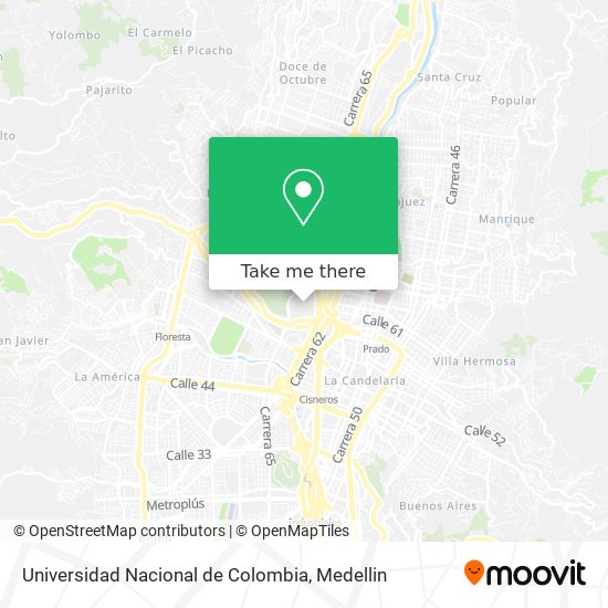 Universidad Nacional de Colombia map