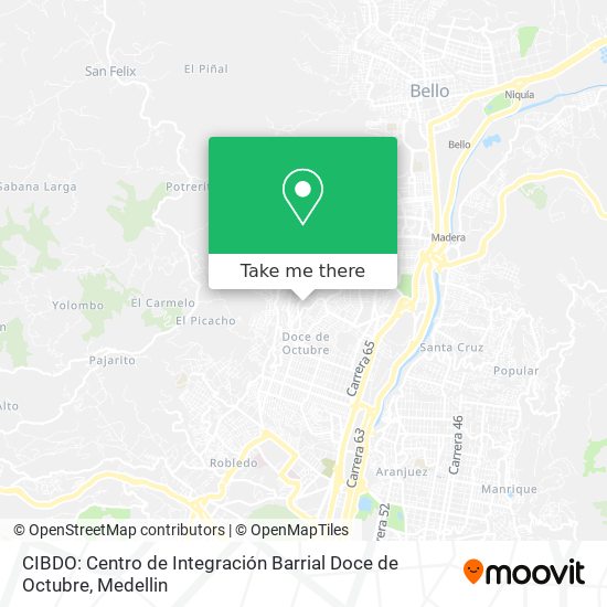 Mapa de CIBDO: Centro de Integración Barrial Doce de Octubre