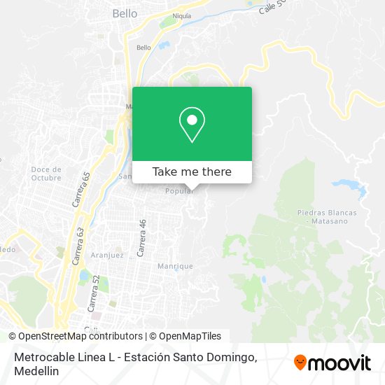 Metrocable Linea L - Estación Santo Domingo map