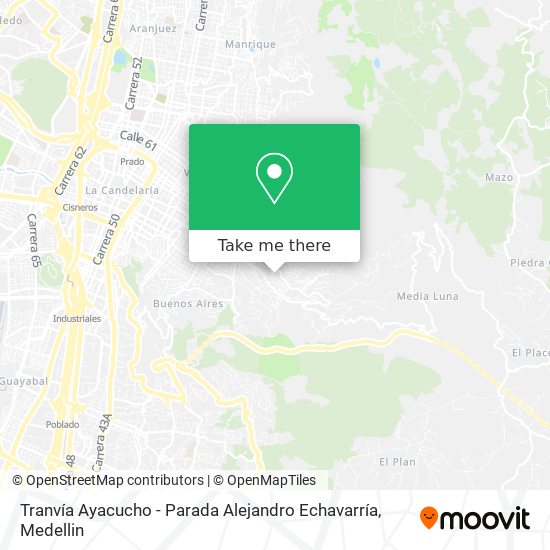 Tranvía Ayacucho - Parada Alejandro Echavarría map