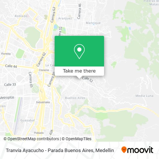 Tranvía Ayacucho - Parada Buenos Aires map