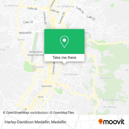 Mapa de Harley-Davidson Medellín
