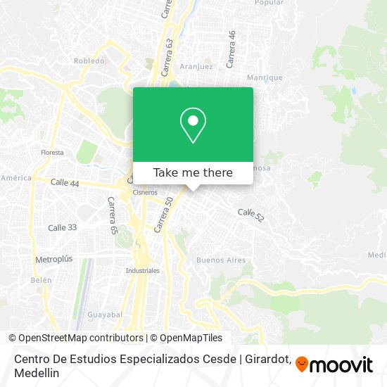 Mapa de Centro De Estudios Especializados Cesde | Girardot