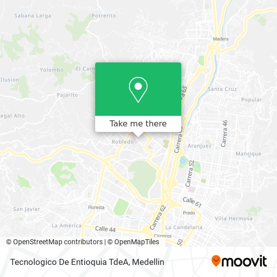 Tecnologico De Entioquia TdeA map