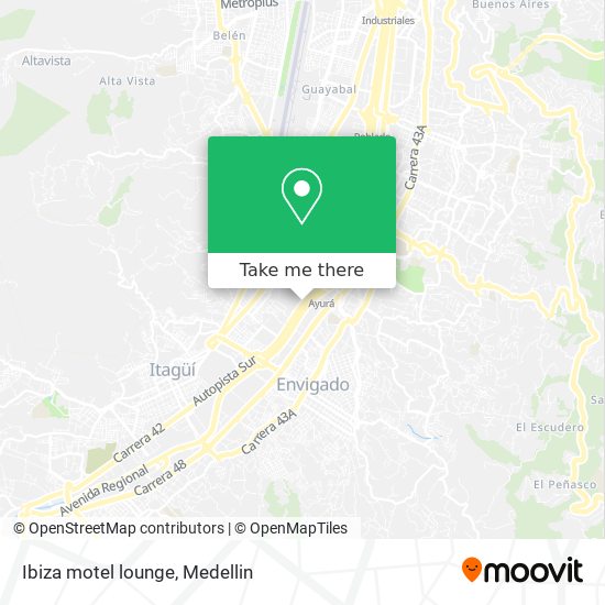 Ibiza motel lounge map