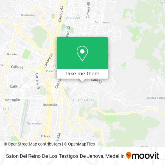 Salon Del Reino De Los Testigos De Jehova map