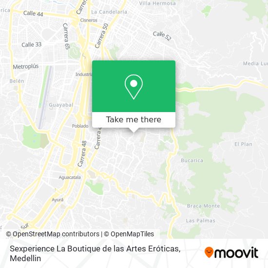 Mapa de Sexperience La Boutique de las Artes Eróticas