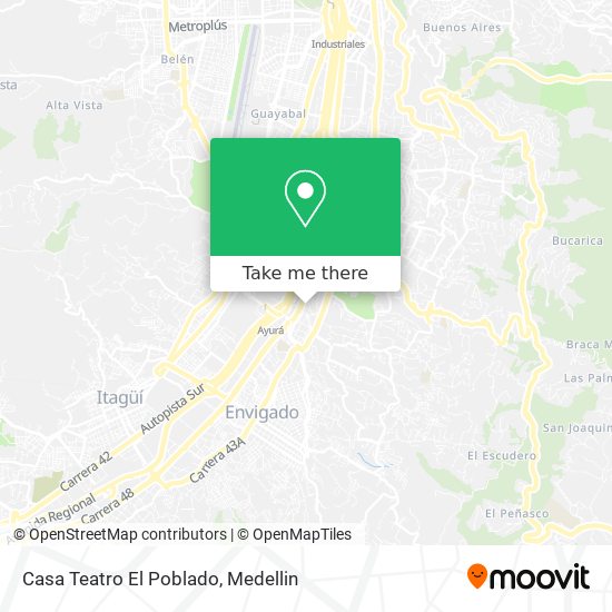 Casa Teatro El Poblado map