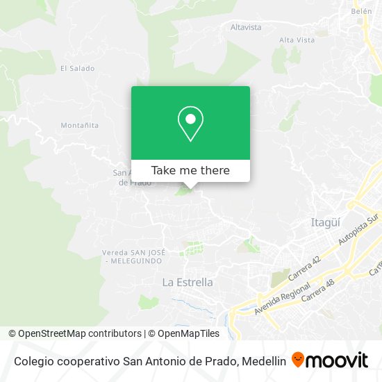 Colegio cooperativo San Antonio de Prado map