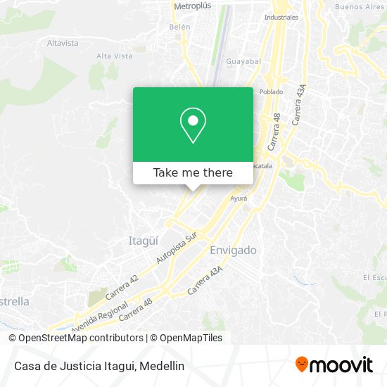 Mapa de Casa de Justicia Itagui