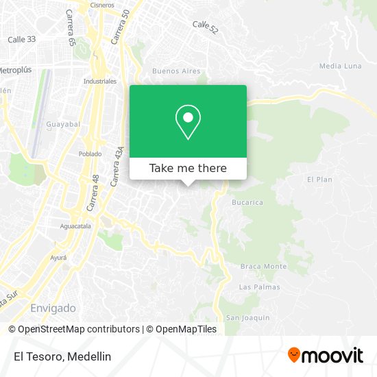 Mapa de El Tesoro