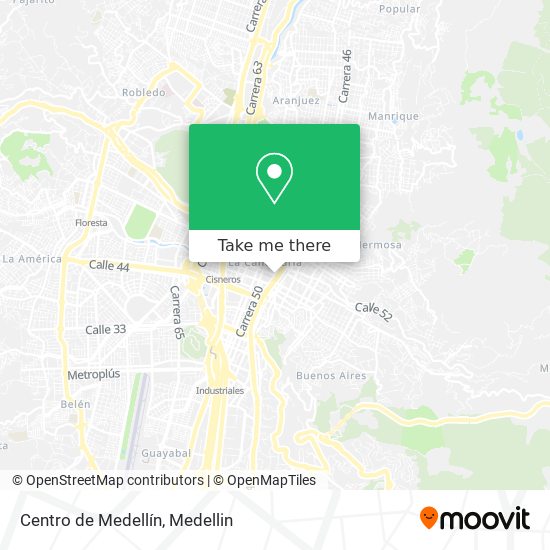 Mapa de Centro de Medellín