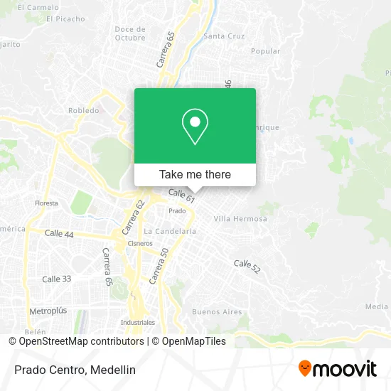 Prado Centro map