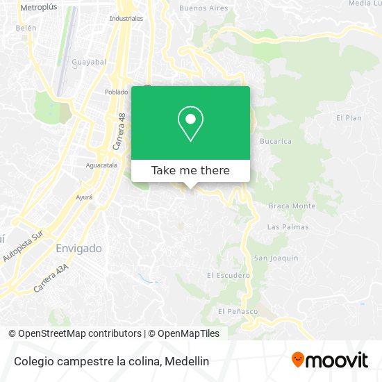 Colegio campestre la colina map