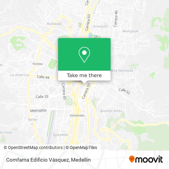 Comfama Edificio Vásquez map