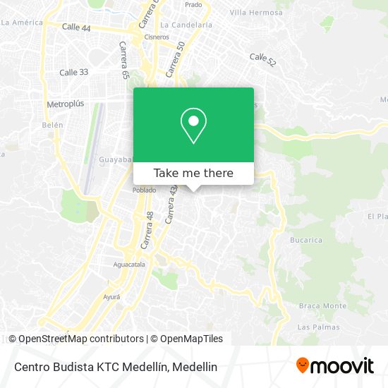 Mapa de Centro Budista KTC Medellín