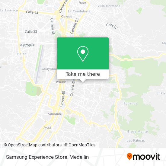 Mapa de Samsung Experience Store