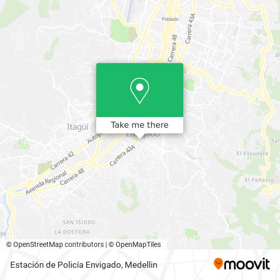 Mapa de Estación de Policía Envigado