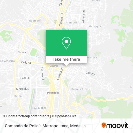 Mapa de Comando de Policía Metropolitana
