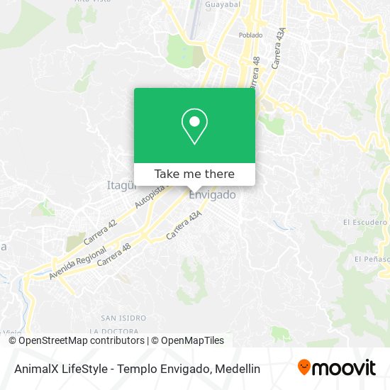 AnimalX LifeStyle - Templo Envigado map