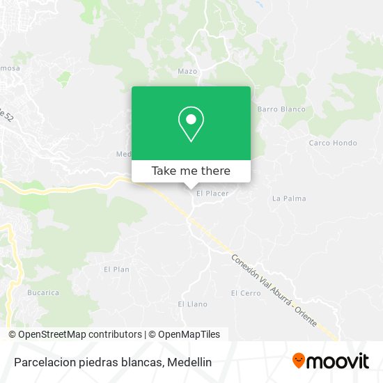 Parcelacion piedras blancas map