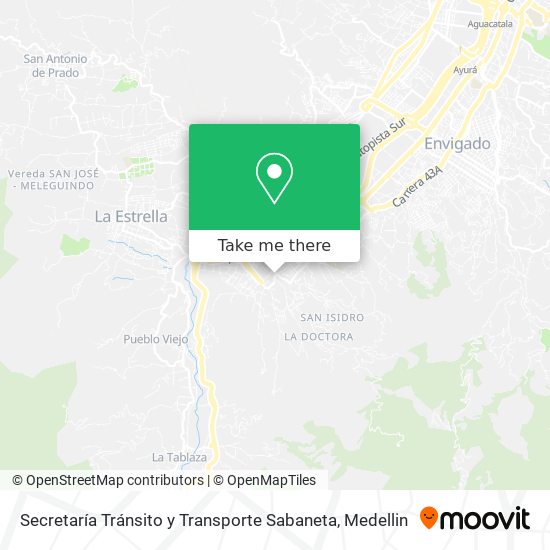 Secretaría Tránsito y Transporte Sabaneta map