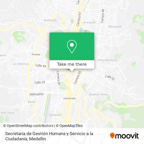 Secretaría de Gestión Humana y Servicio a la Ciudadanía map