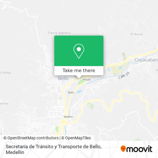 Secretaría de Tránsito y Transporte de Bello map