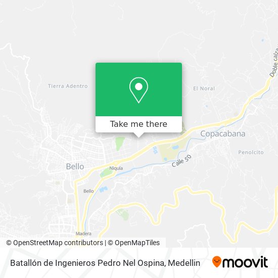 Batallón de Ingenieros Pedro Nel Ospina map