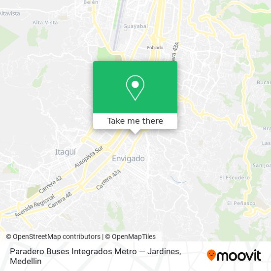 Mapa de Paradero Buses Integrados Metro — Jardines