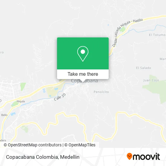 Copacabana Colombia map